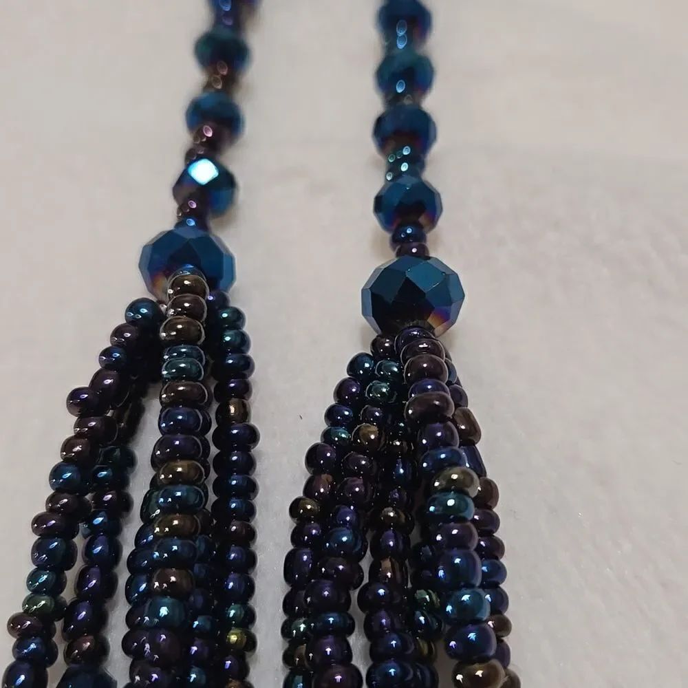 Multi Strand Beaded Necklace - Picture 2 of 5